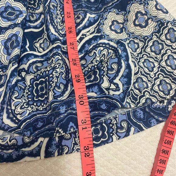 NorthStyle V-Neck Pleated Boho Geometric Pattern 3/4 Sleeve Tunic Size Medium - Picture 6 of 9